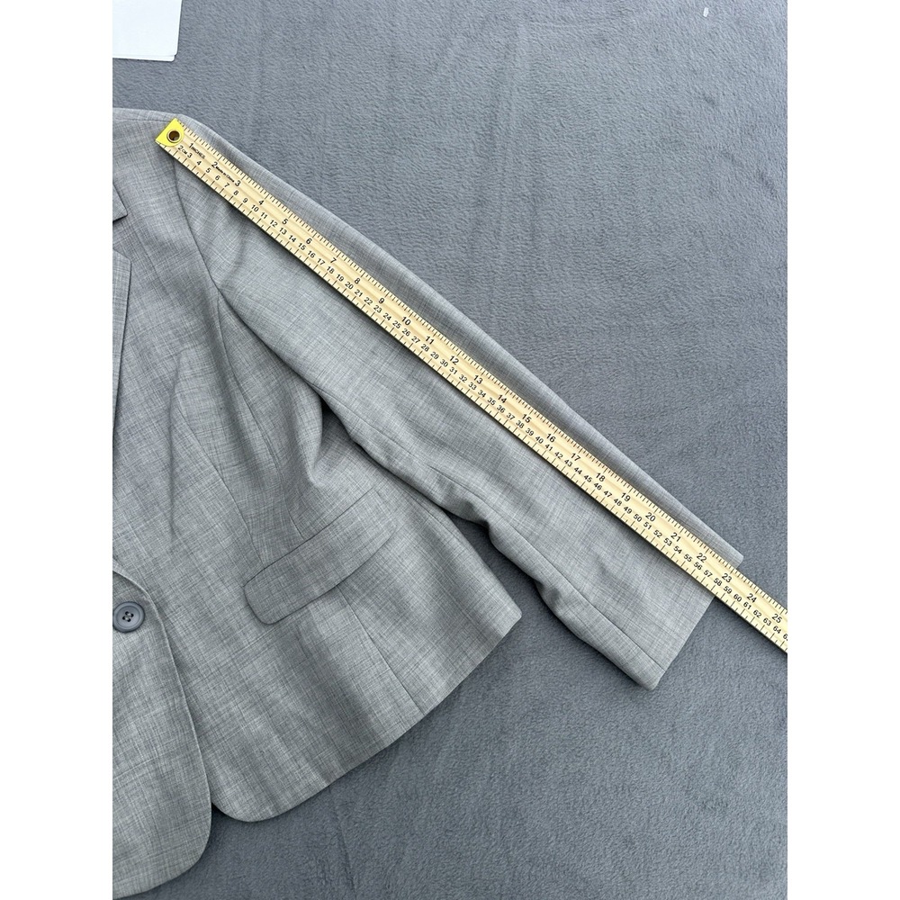 Pendleton Petite Wool Blazer Women's 10P Gray Stretch Virgin Wool Career - Picture 8 of 9